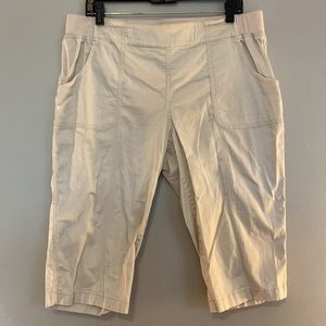 VGUC beige CJ Banks long shorts size 16W